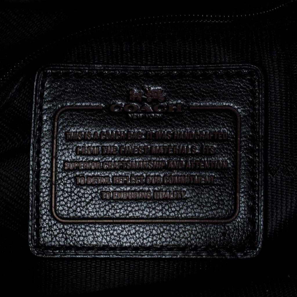Coach Metallic Black Leather Mercer Satchel 5