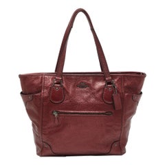 Coach Metallic Leather Zip Tote