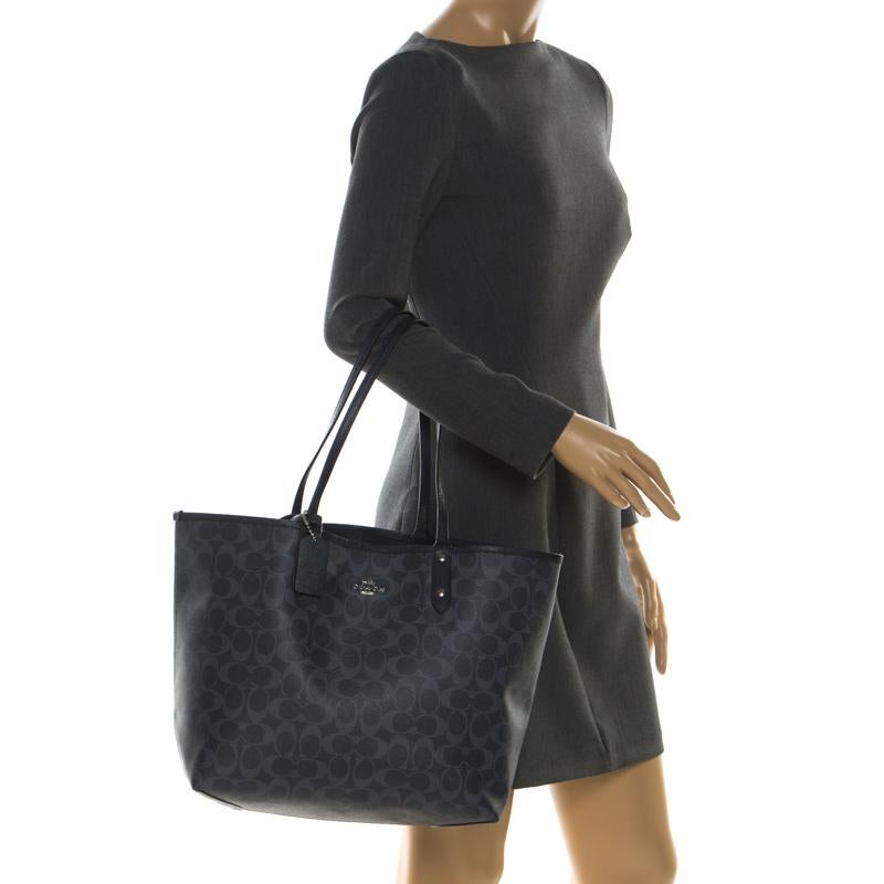 coach blue signature handbag