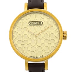 Coach Miranda signature Dial Gold Tone Steel Leather Ladies Watch 14501068