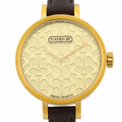 Coach Miranda Signature Dial Gold Tone Steel Leather Ladies Watch 14501068