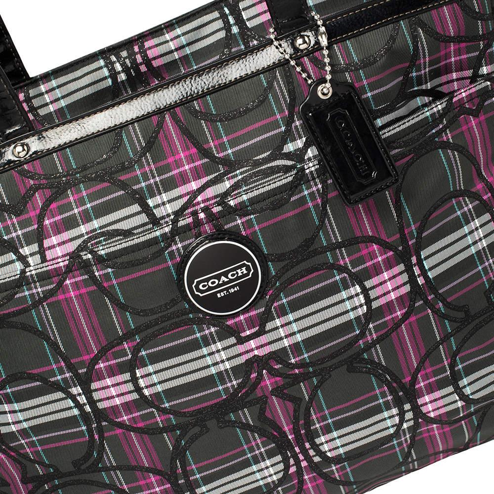 Women's Coach Multicolor Canvas and Patent Leather Diaper Bag