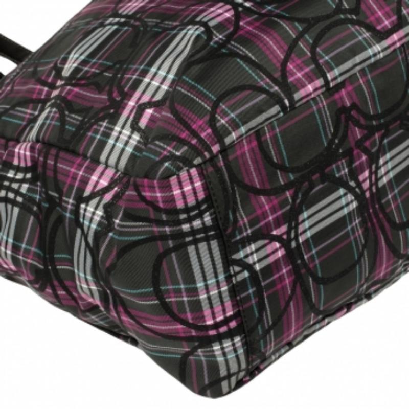Coach Multicolor Canvas and Patent Leather Diaper Bag For Sale 3