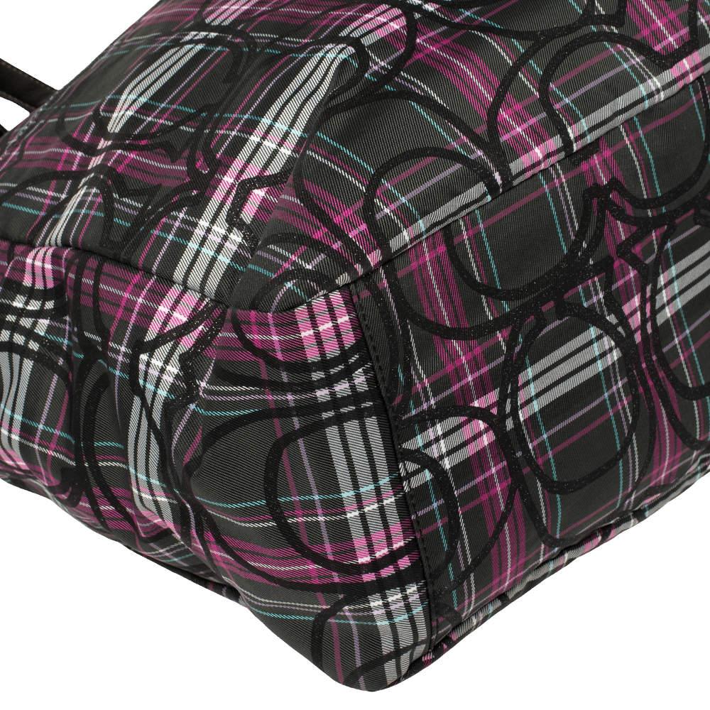 Coach Multicolor Canvas and Patent Leather Diaper Bag 4