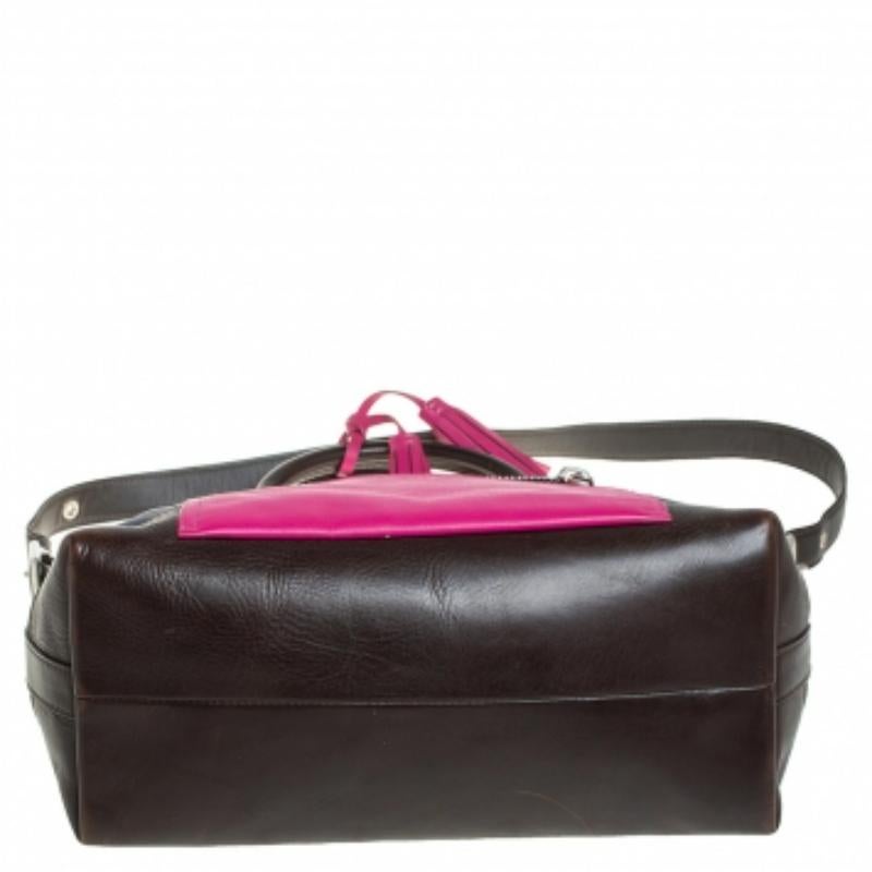 Coach Multicolor Leather  Front Zip Tote In Fair Condition For Sale In Dubai, Al Qouz 2