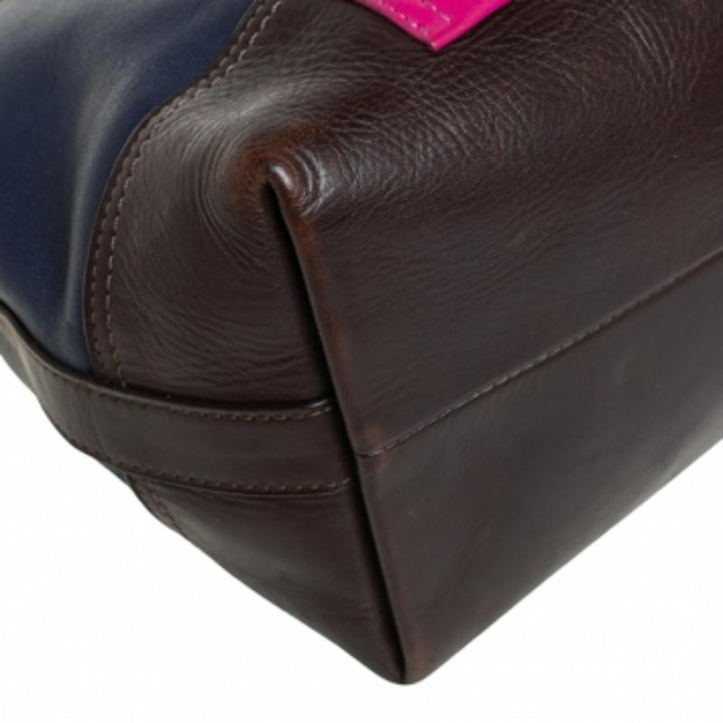 Coach Multicolor Leather  Front Zip Tote For Sale 2