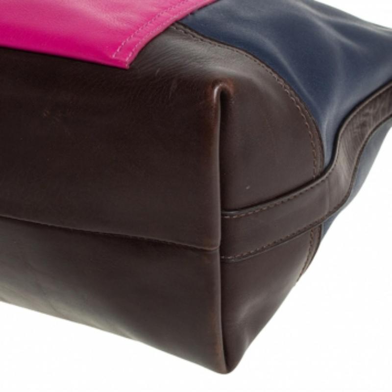 Coach Multicolor Leather  Front Zip Tote For Sale 3