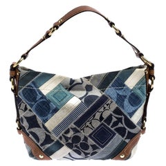 Coach Multicolor Patchwork Leather and Fabric Carly Hobo