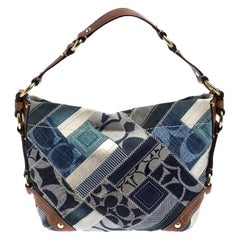 Used Coach Multicolor Patchwork Leather and Fabric Carly Hobo