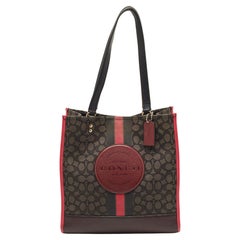 Coach Multicolor Signature Canvas and Leather Dempsey Tote