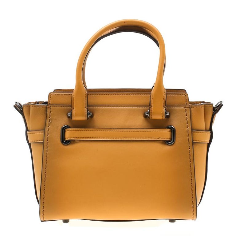 Coach Mustard Leather Swagger 20 Tote For Sale at 1stDibs