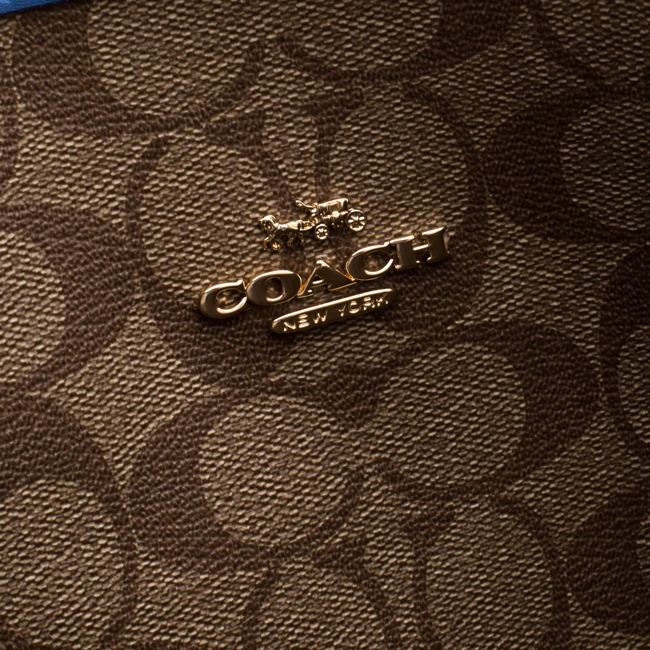 blue floral coach bag