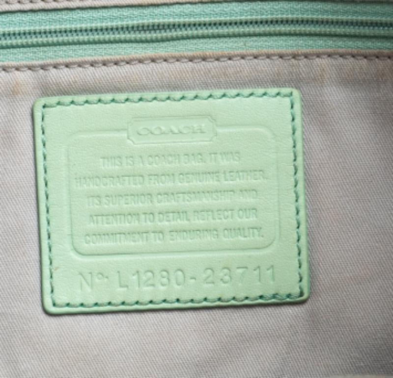 Coach Navy Blue/Beige Leather Legacy Weekend Hobo For Sale 1
