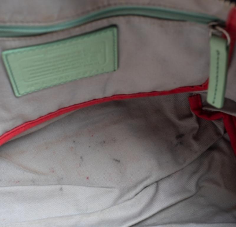 Coach Navy Blue/Beige Leather Legacy Weekend Hobo For Sale 3
