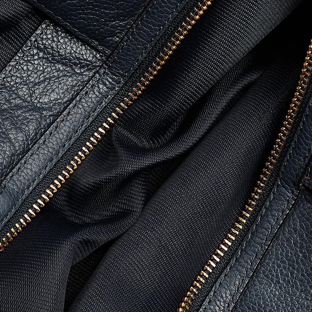 Black Coach Navy Blue Leather Edie Shoulder Bag