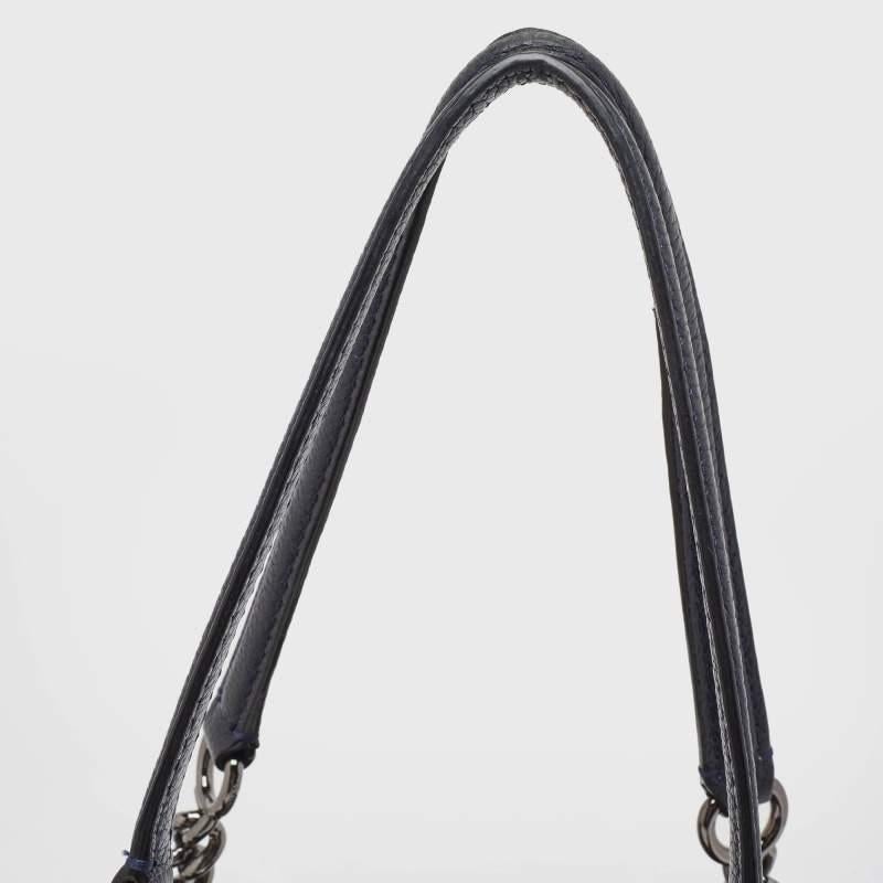 Coach Navy Blue Leather Edie Shoulder Bag 2