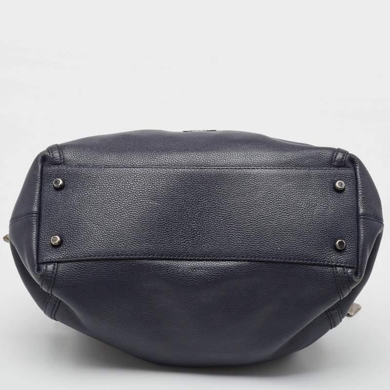 Coach Navy Blue Leather Edie Shoulder Bag 3