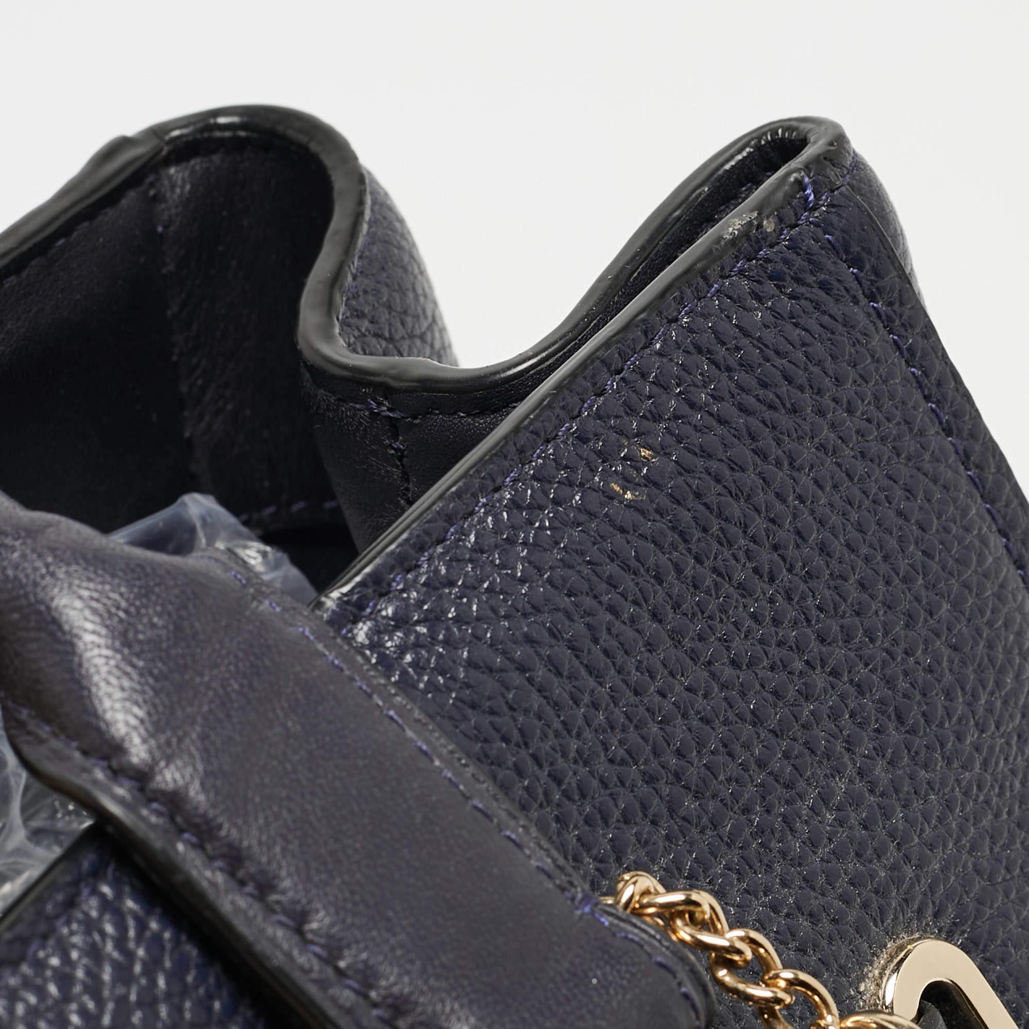 Coach Navy Blue Leather Swagger 33 Tote 6