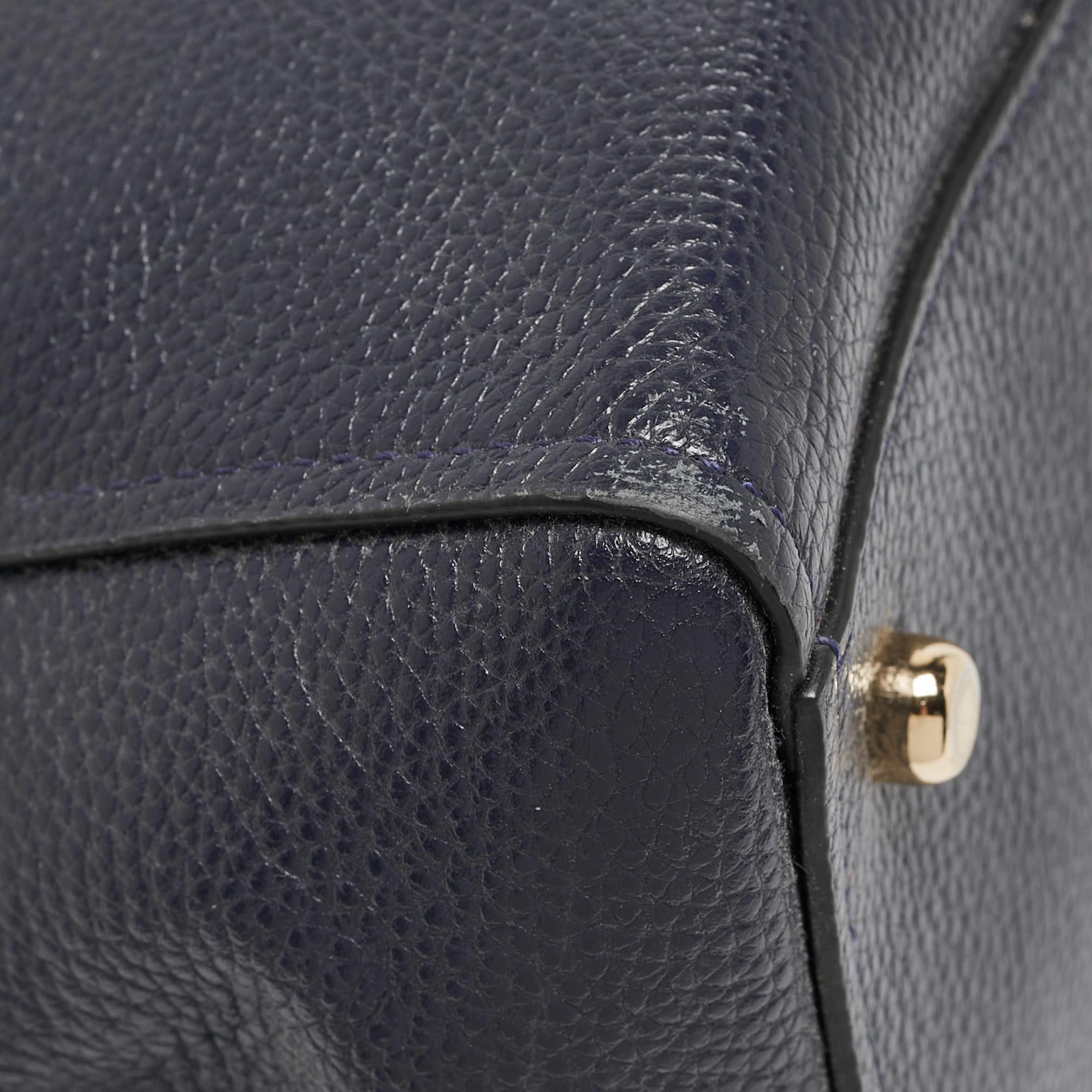 Coach Navy Blue Leather Swagger 33 Tote 4