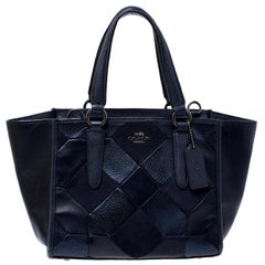 Coach Navy Patchwork Leather Mini Crossbody Bag