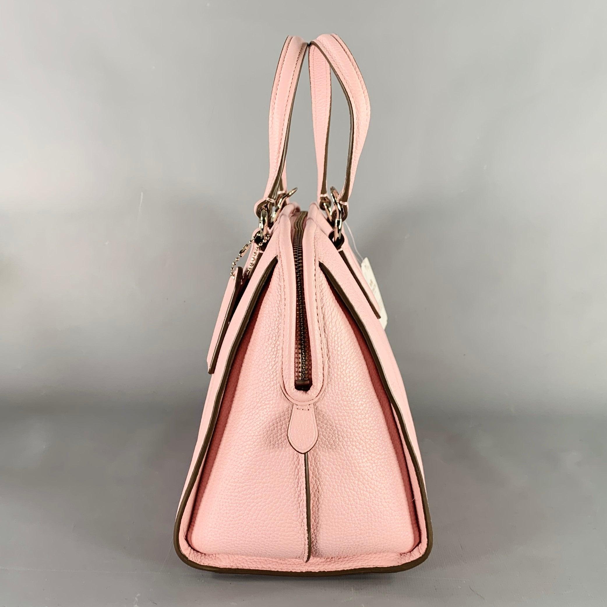 COACH Nolita Pink Pebble Grain Leather Cross Body Handbag In Excellent Condition For Sale In San Francisco, CA