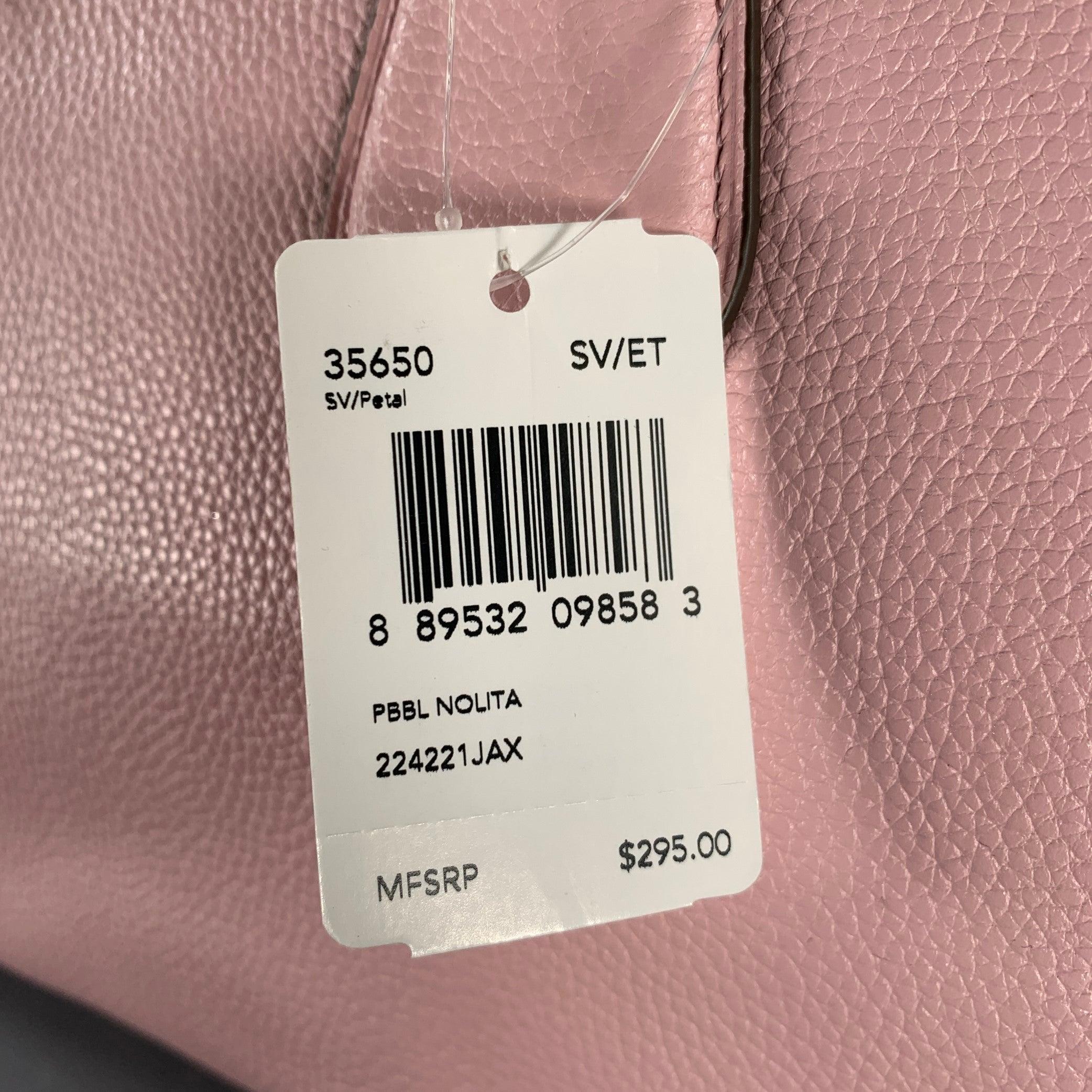 Men's COACH Nolita Pink Pebble Grain Leather Cross Body Handbag For Sale