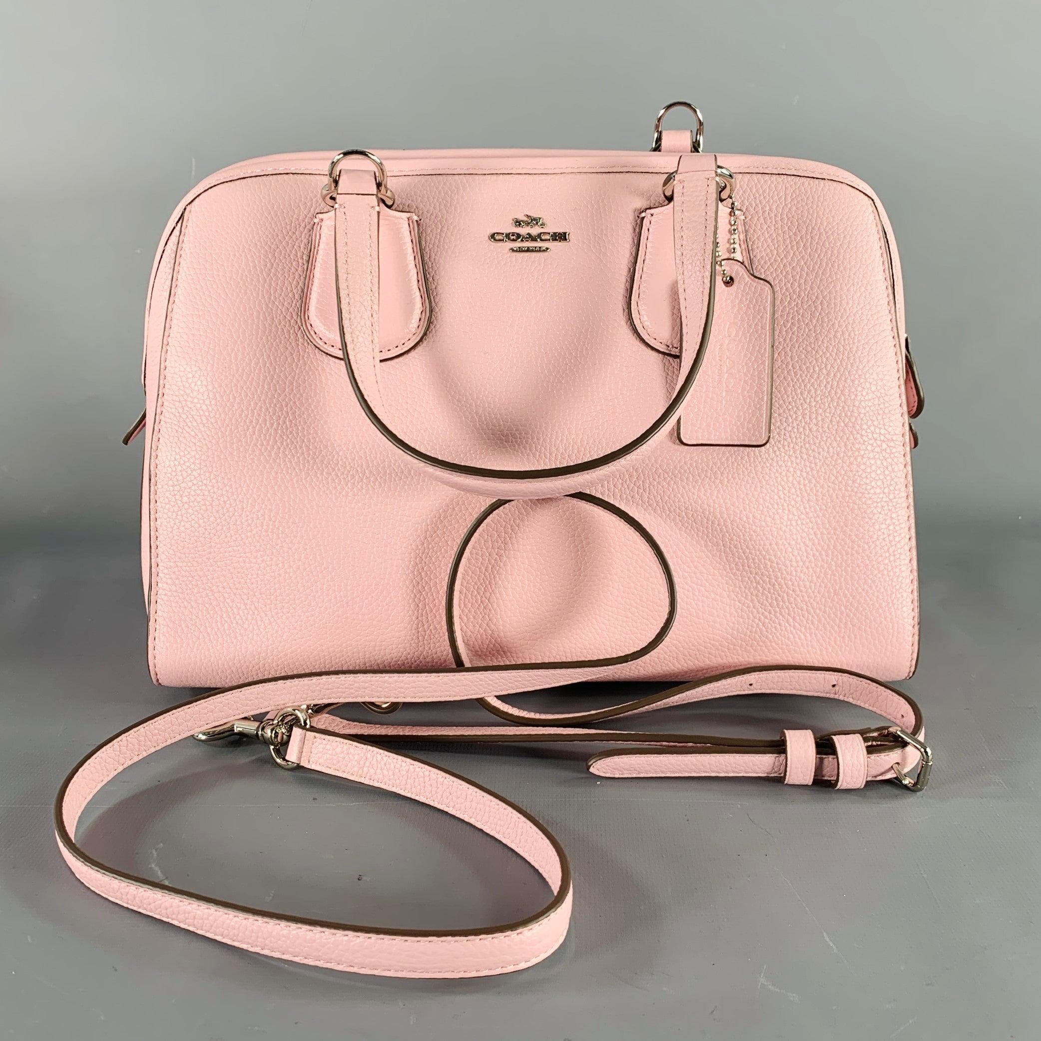 COACH Nolita Pink Pebble Grain Leather Cross Body Handbag For Sale 1