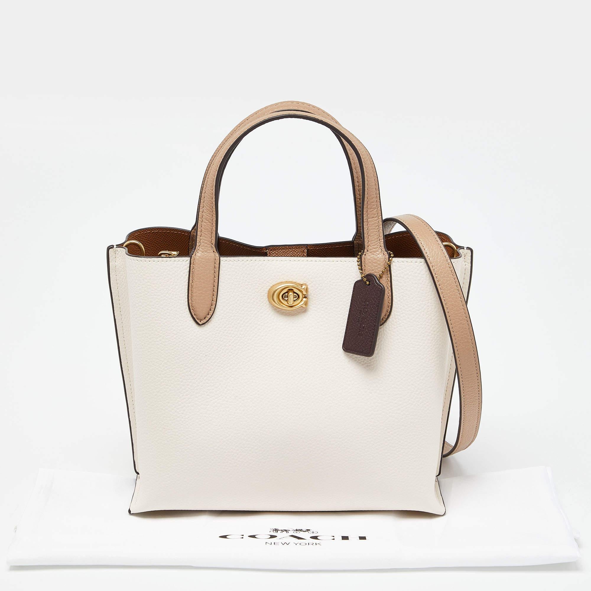 Coach Off White/Beige Leather Willow Tote 9