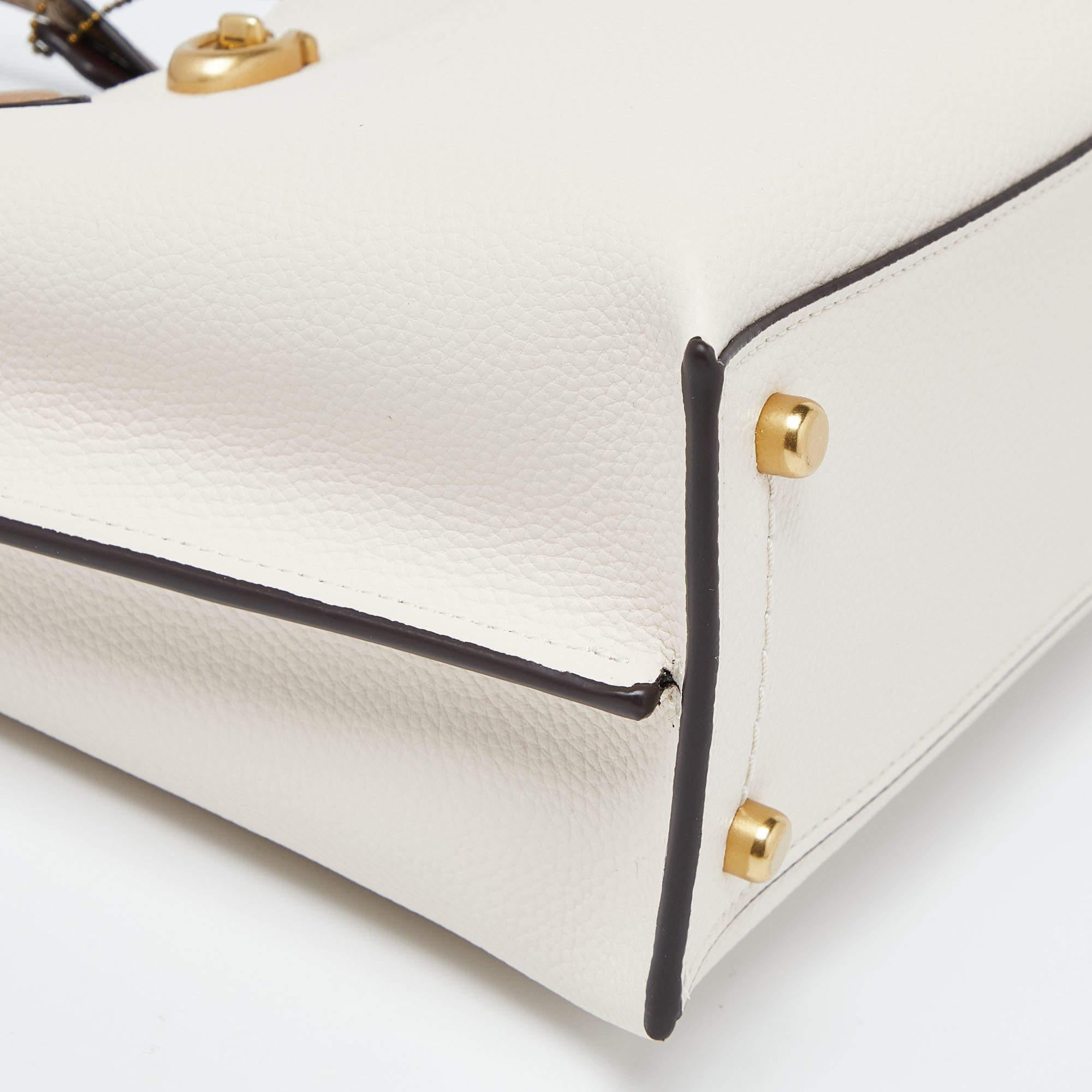 Coach Off White/Beige Leather Willow Tote 3