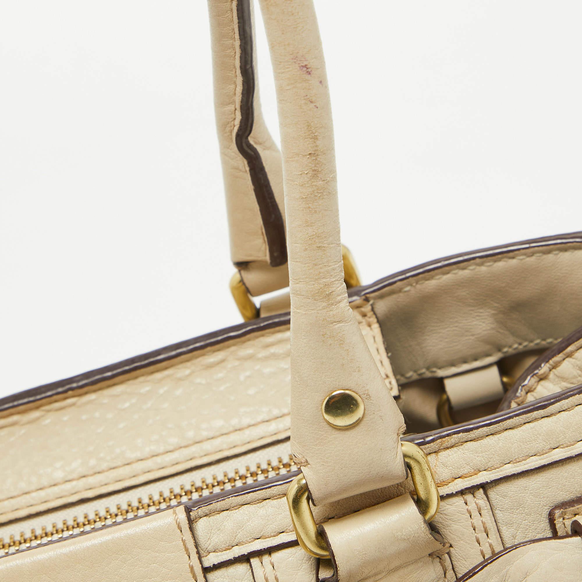 Coach Off White Leather Hampton Tote 2