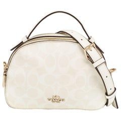 Coach Off White Signature Coated Canvas Serena Satchel