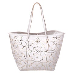 Coach Off White Studded Leather Street Tote