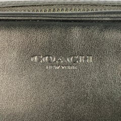 COACH Borsa da toilette con zip in pelle nera taglia unica