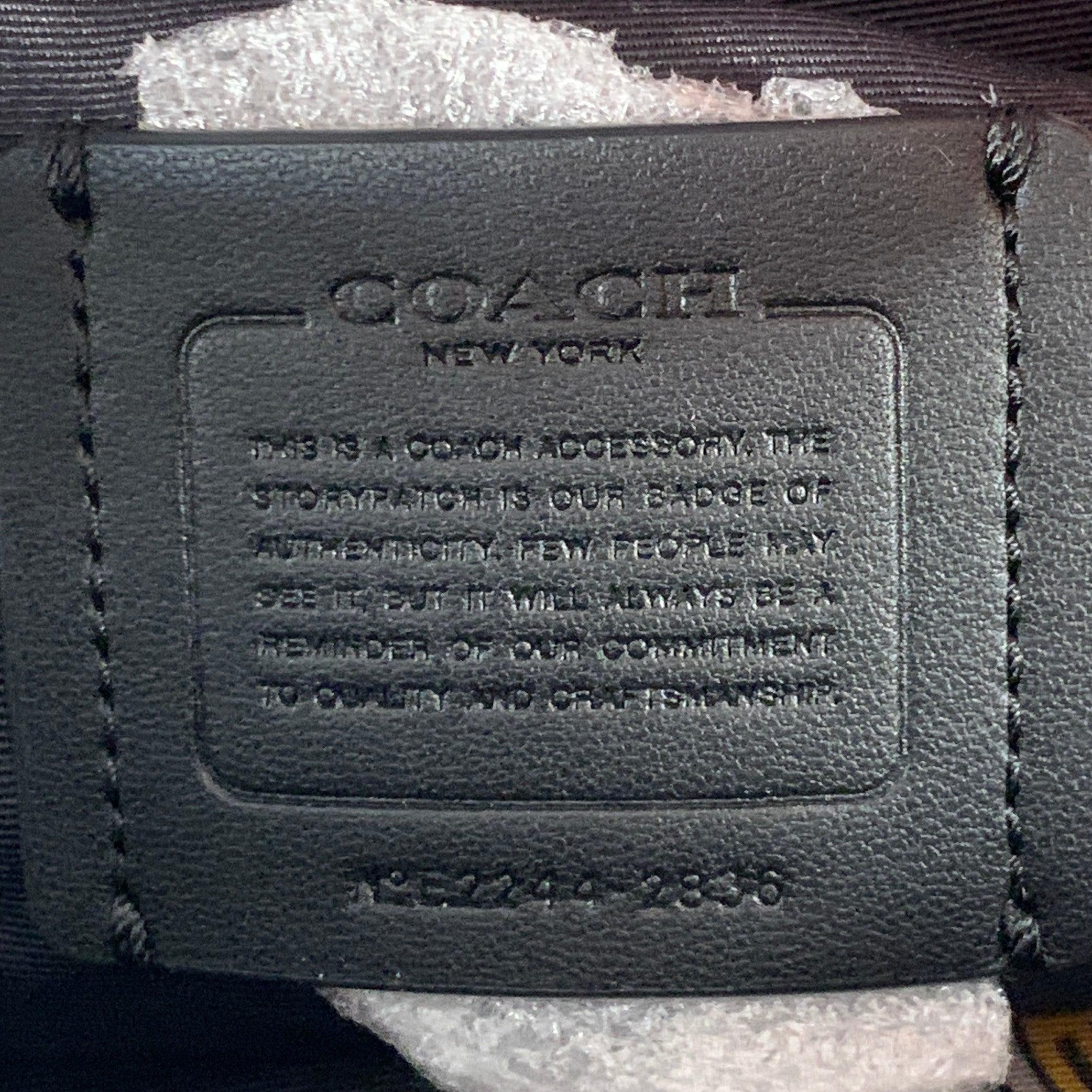 COACH Borsa da toilette con zip in pelle nera taglia unica in vendita 1