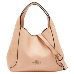 Used Coach Orange Pebbled Leather Hadley 21 Hobo