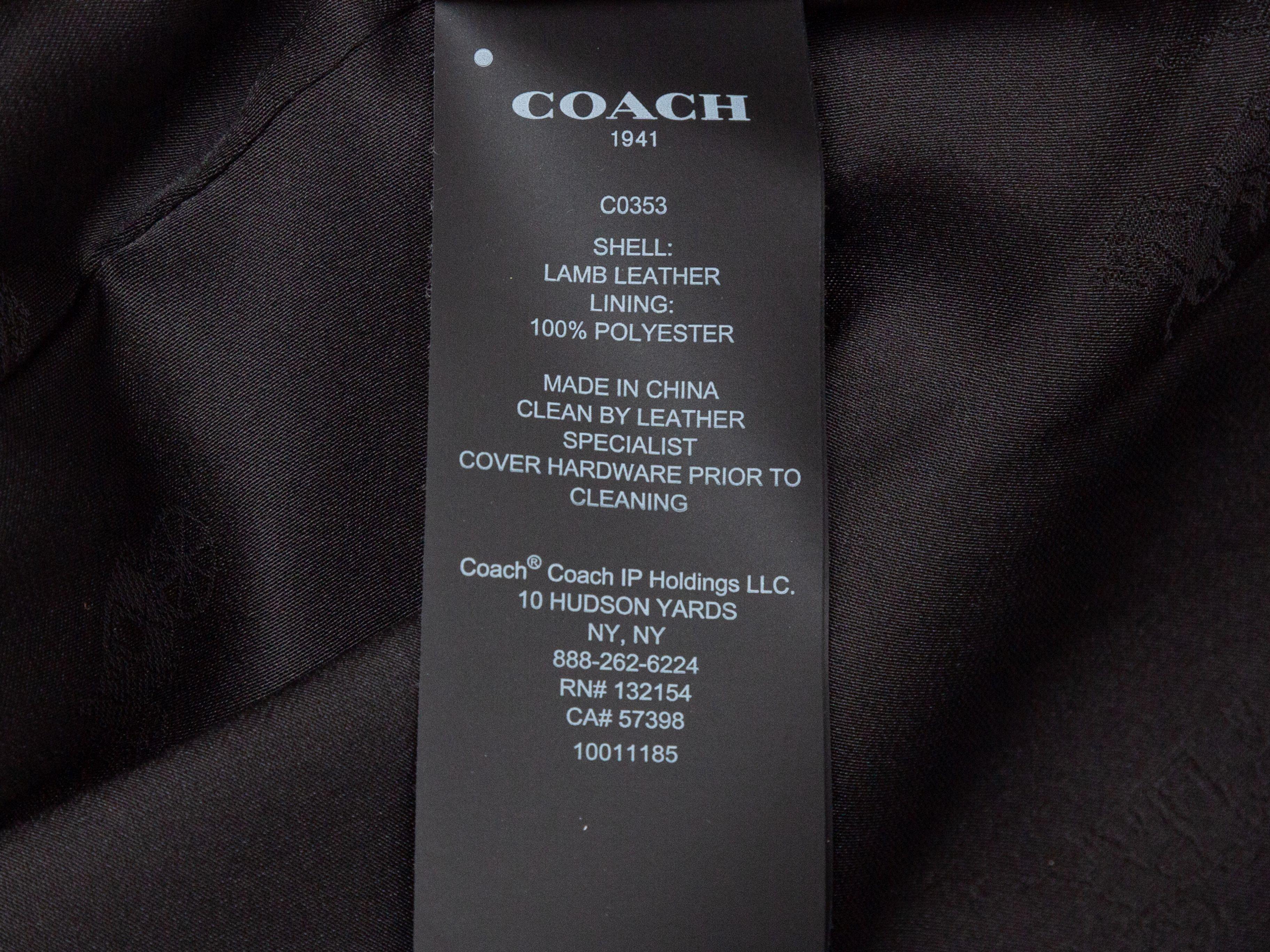 coach leather moto jacket