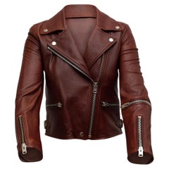Coach Oxblood Leather Moto Jacket