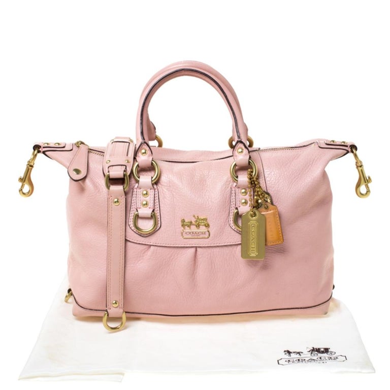 Coach Pastel Pink Leather Madison Sabrina Satchel For Sale at 1stDibs