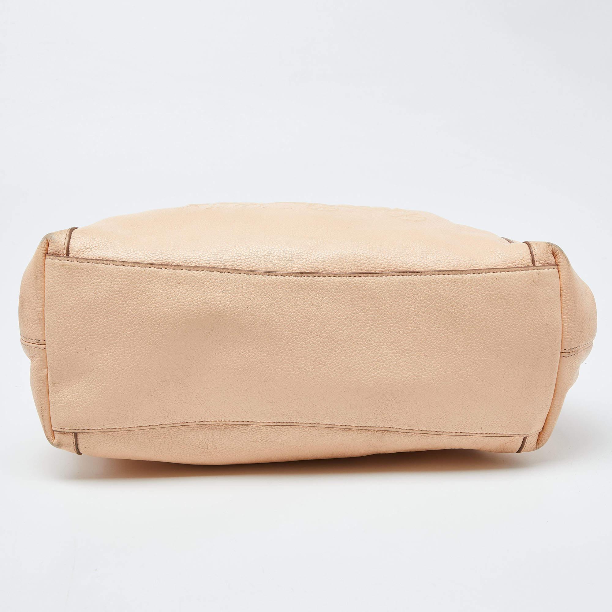 Coach Peach Leather Horse Carriage Edie Shoulder Bag 1