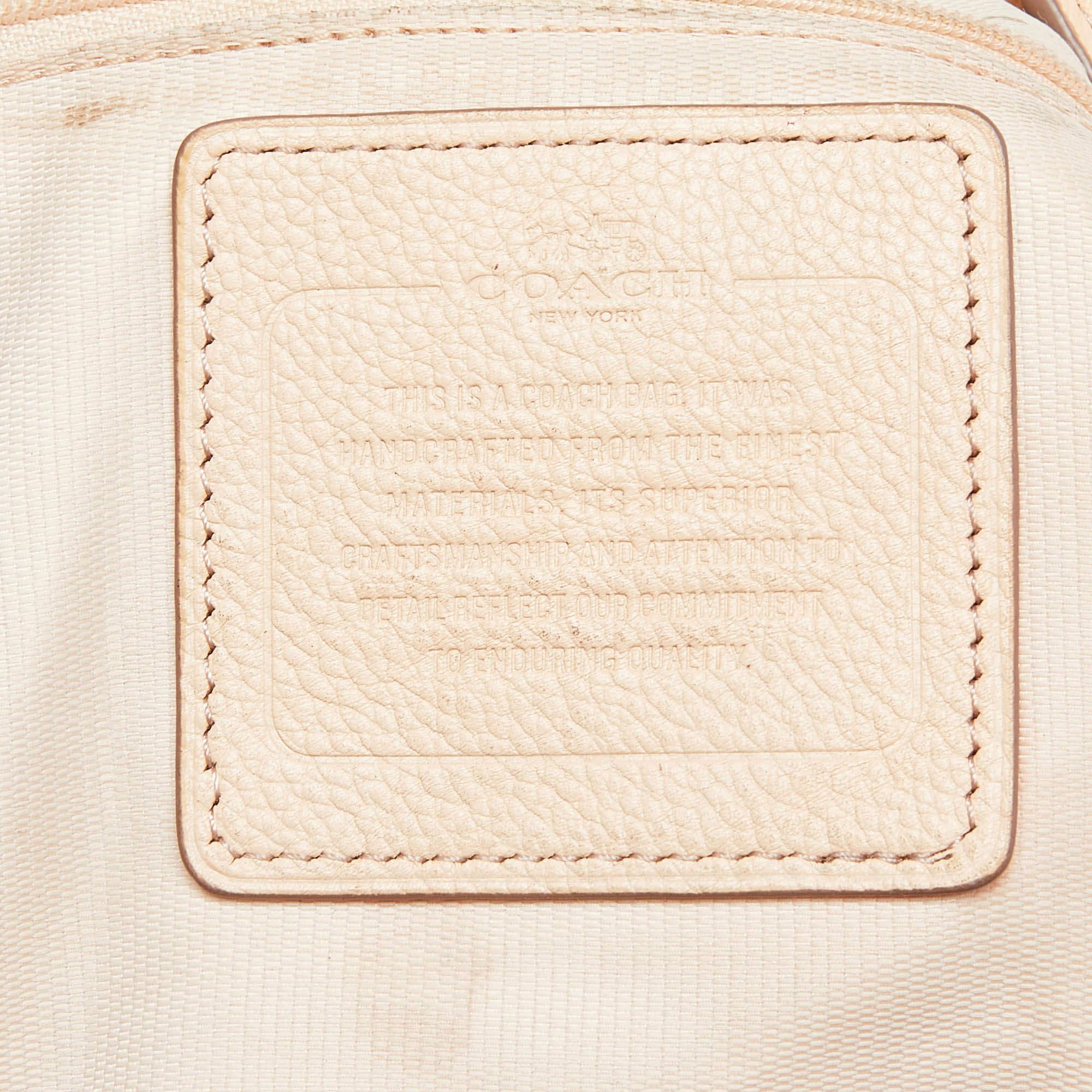Coach Peach Leather Horse Carriage Edie Shoulder Bag 3