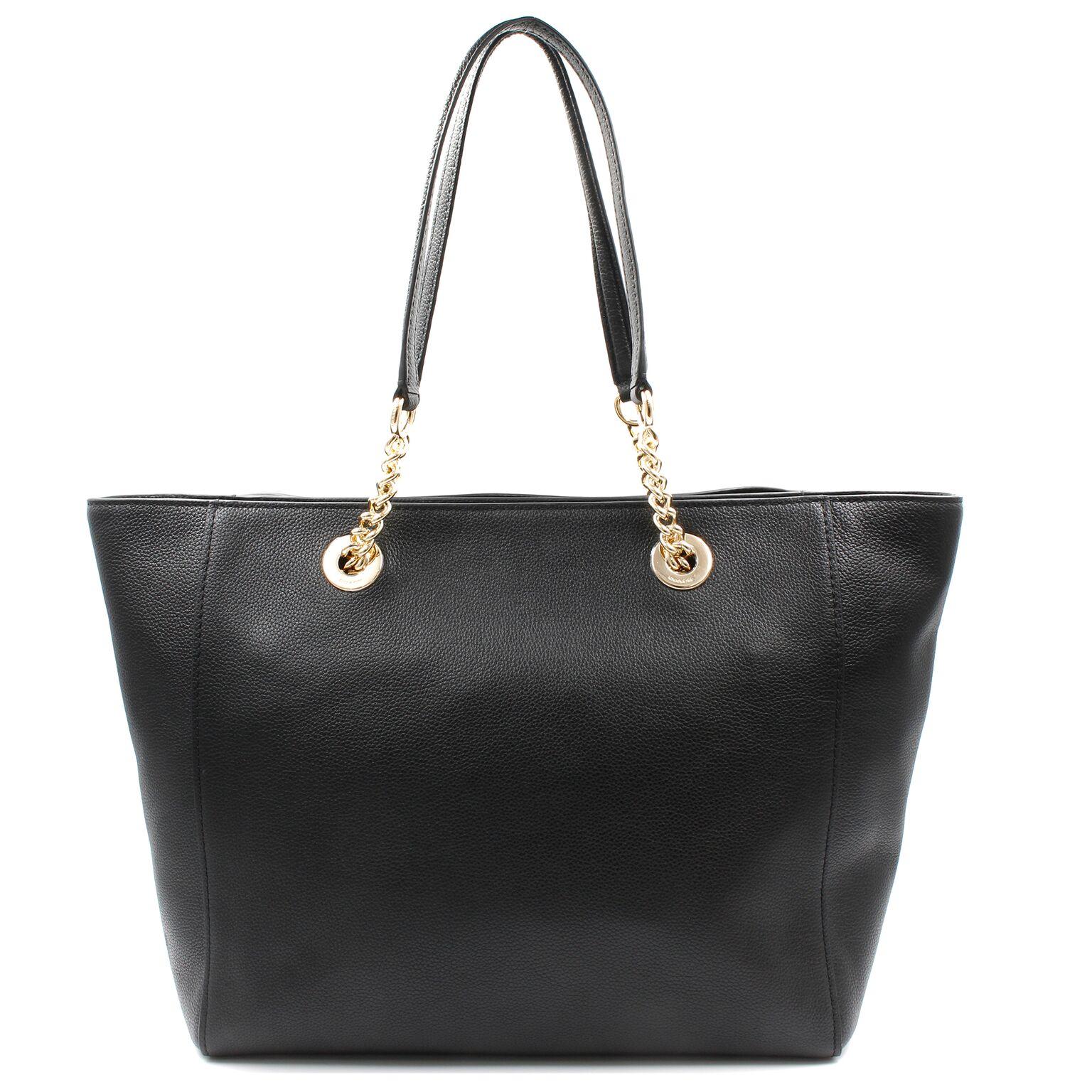 Coach pebbled store turnlock chain tote