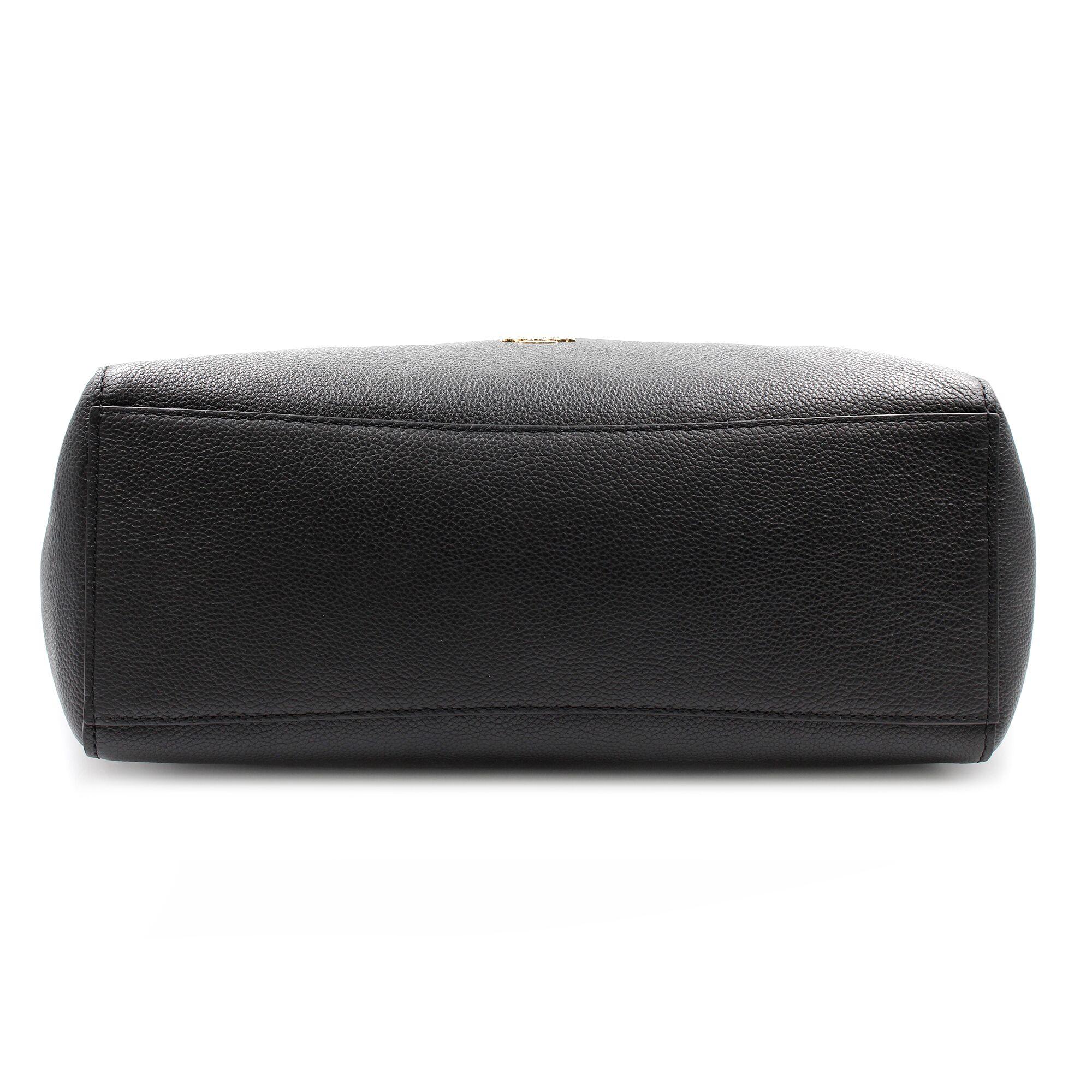 black coach purse with gold chain