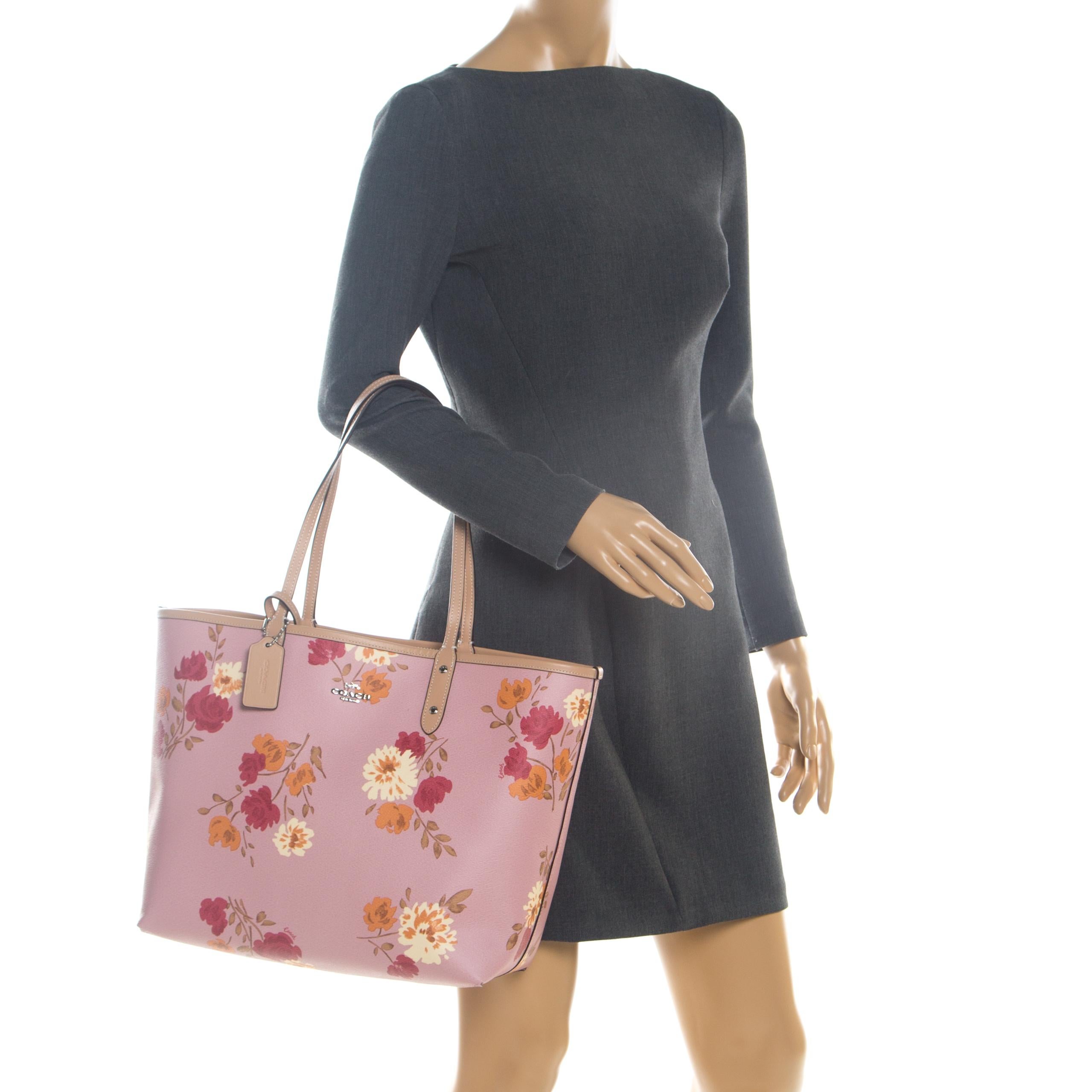 coach signature reversible city tote