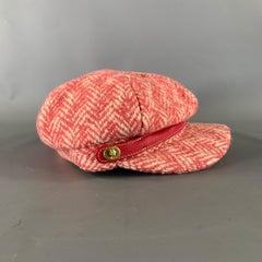 COACH Pink Cream Tweed Wool Blend Hats