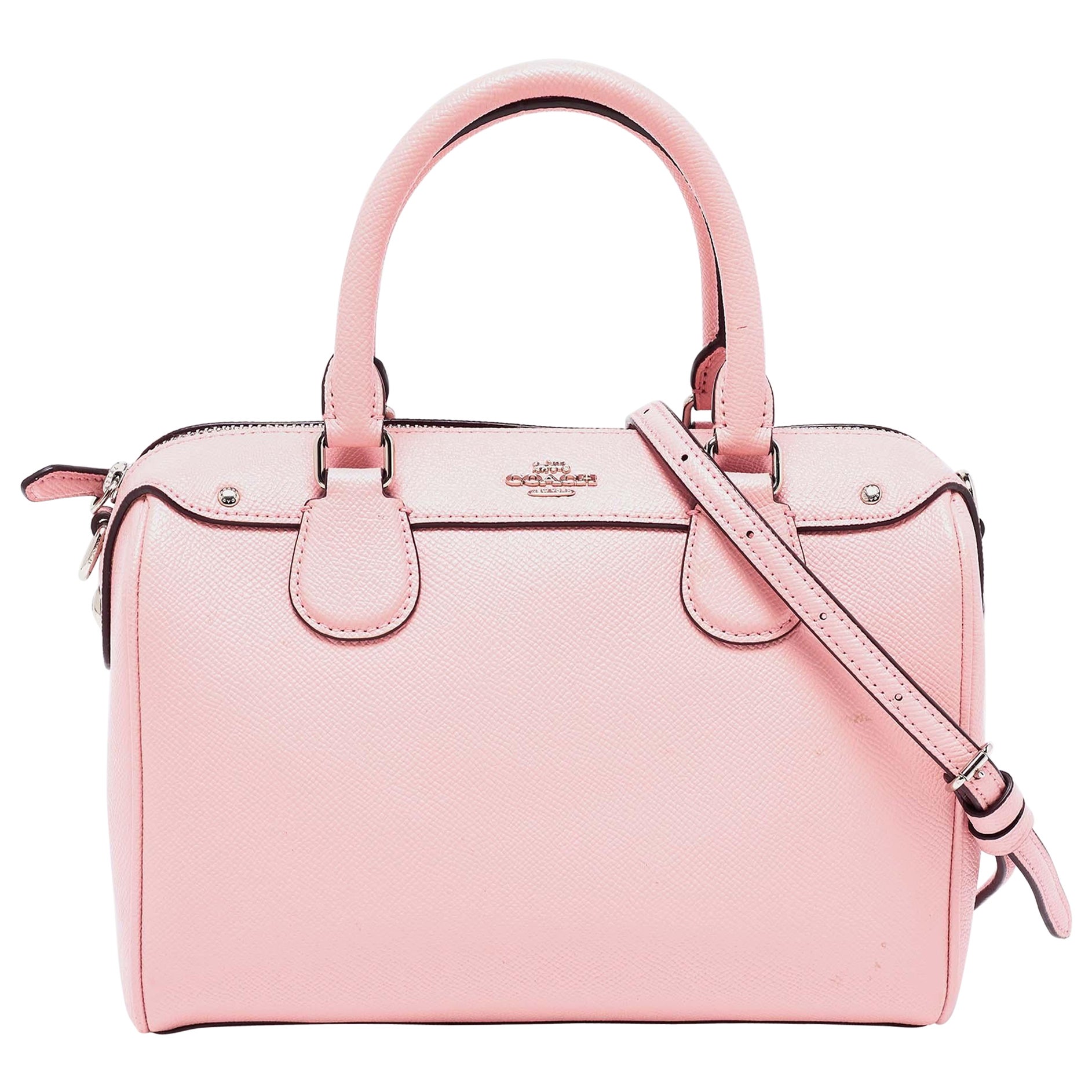 Coach Pink Leather Mini Bennett Satchel
