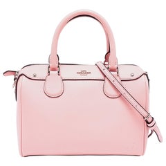 Coach Pink Leather Mini Bennett Satchel