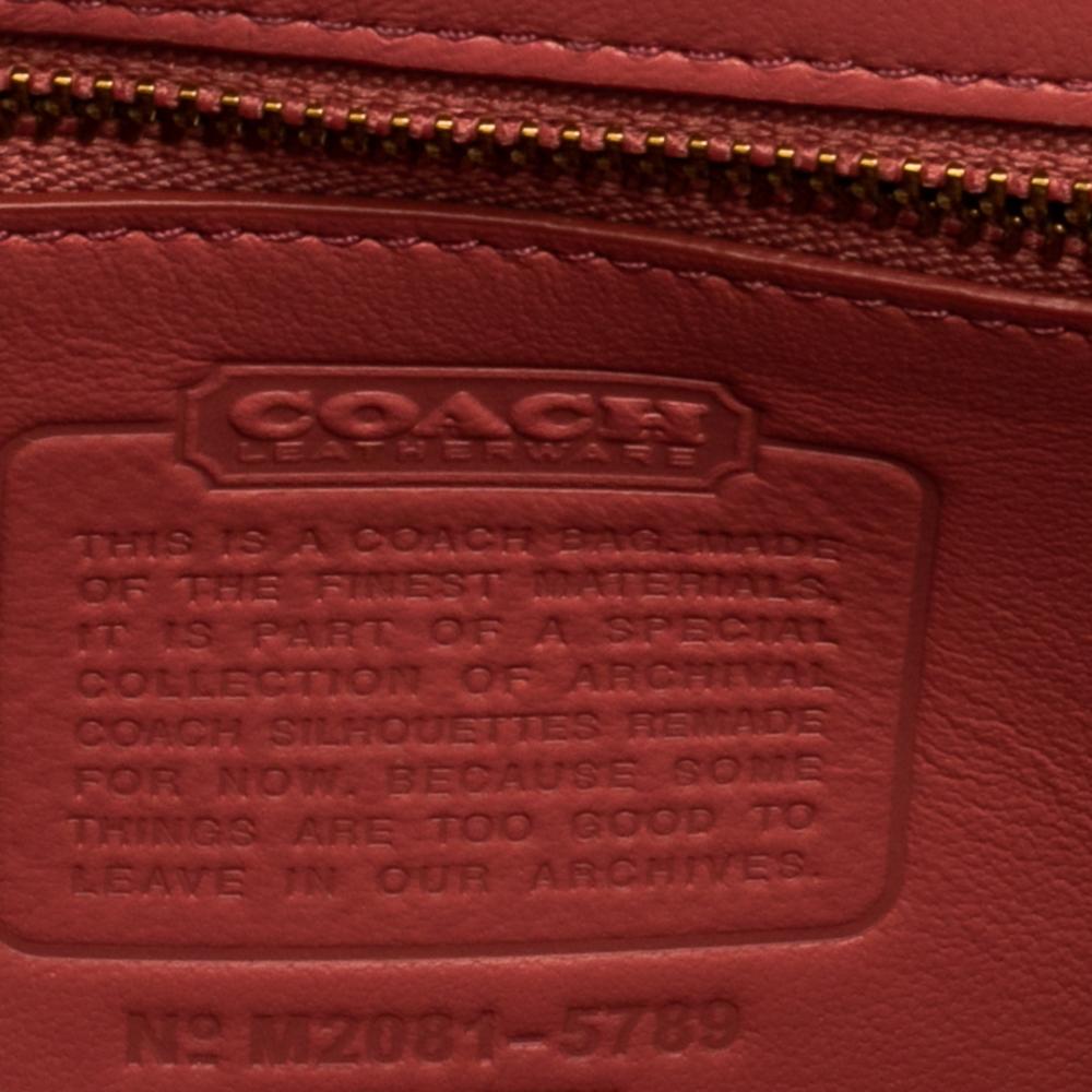 Coach Pink Leather Willis Top Handle Bag 2