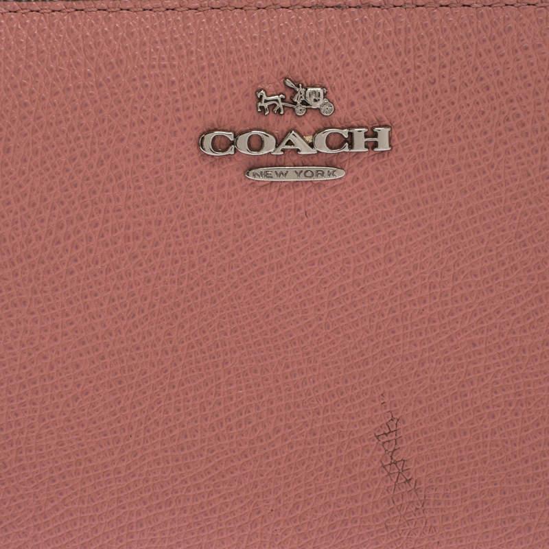 Coach Pink Leather Zip Around Wallet 1