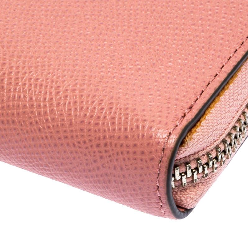Coach Pink Leather Zip Around Wallet 5