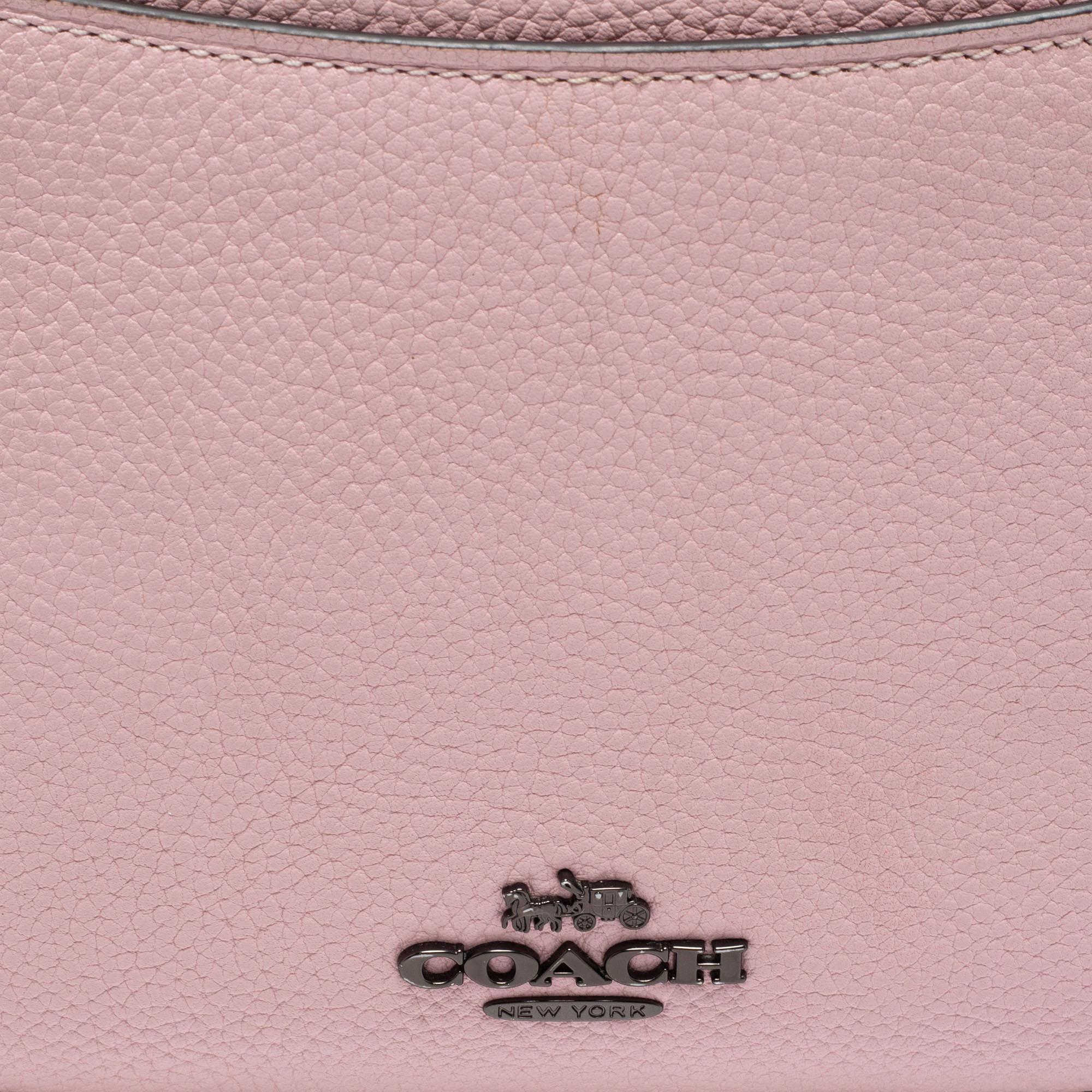 Coach Pink Pebbled Leather Camera Shoulder Bag 3